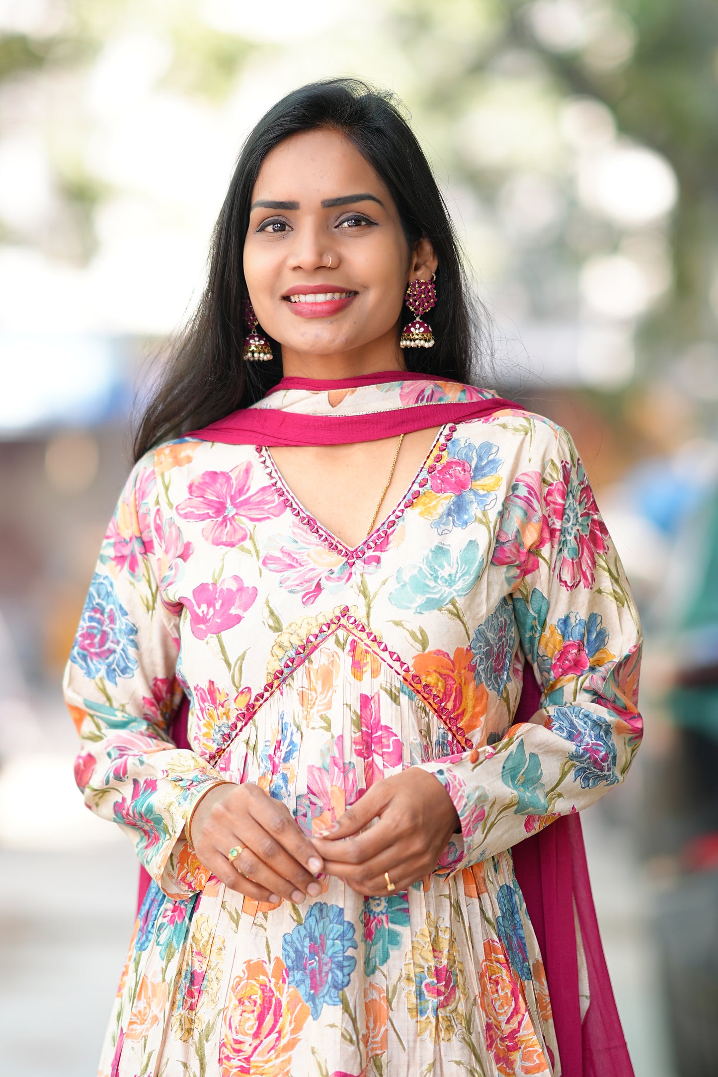 Viscose Royal Modal Fabric Festive Wear 3 Piece Set With Chinon dupatta