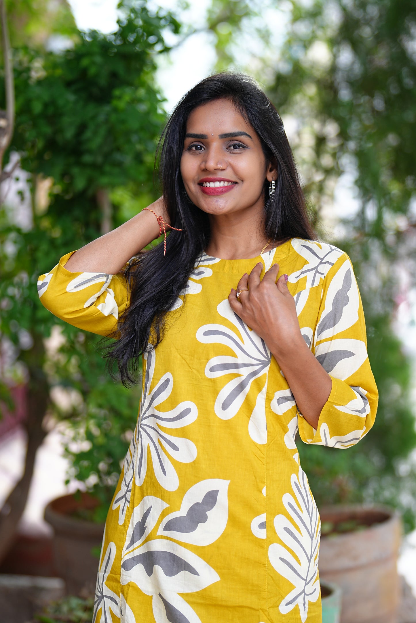 Mustard Yellow Color Jaipur Cotton Flower Design Cord Set