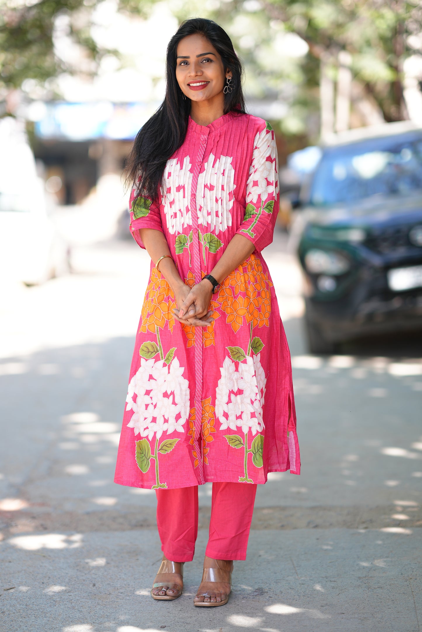 Pure Mul Cotton Designer Wear Cordset With Complete Lining