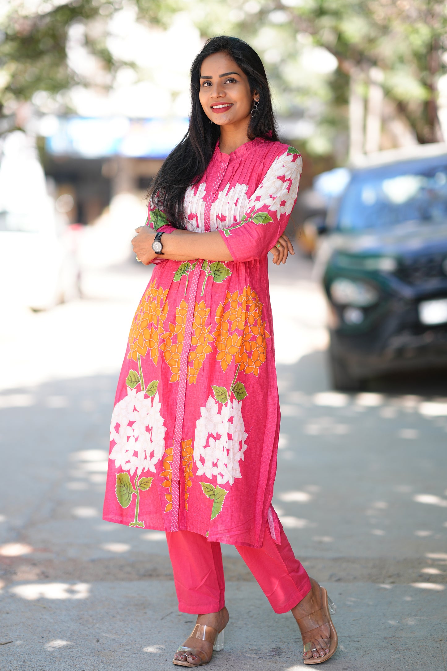 Pure Mul Cotton Designer Wear Cordset With Complete Lining