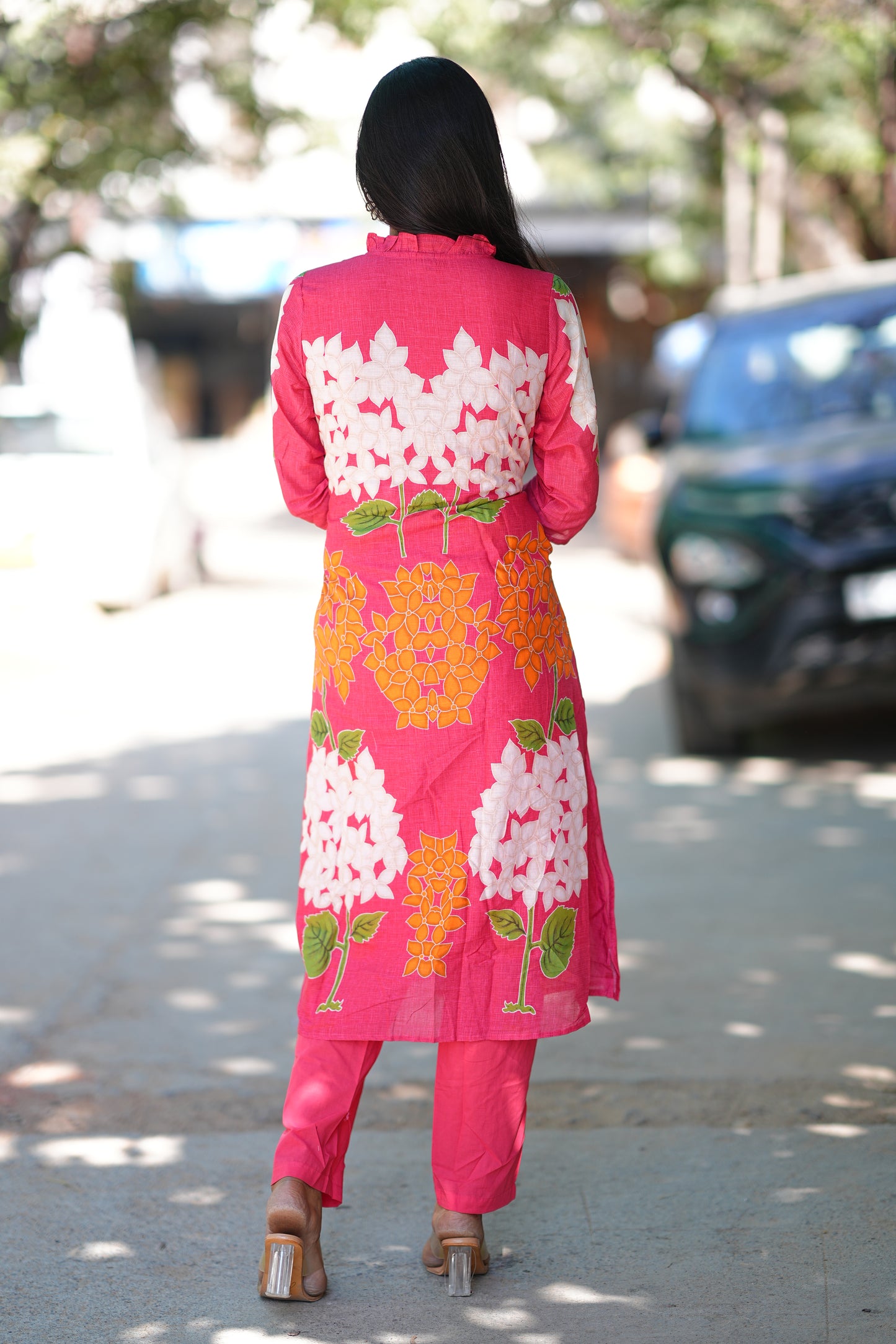 Pure Mul Cotton Designer Wear Cordset With Complete Lining