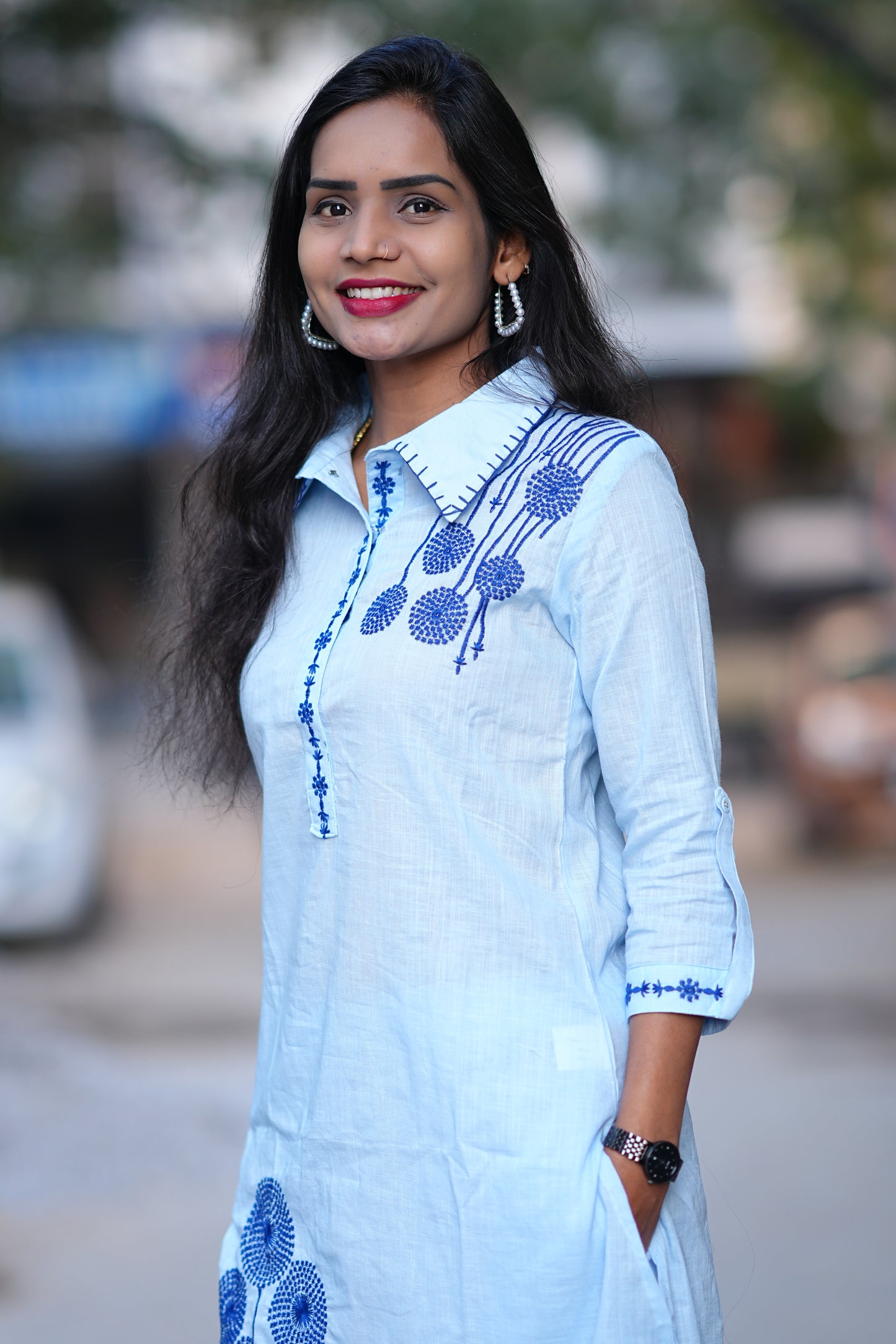 Stylish Office Wear Coord set With Embroidery Work