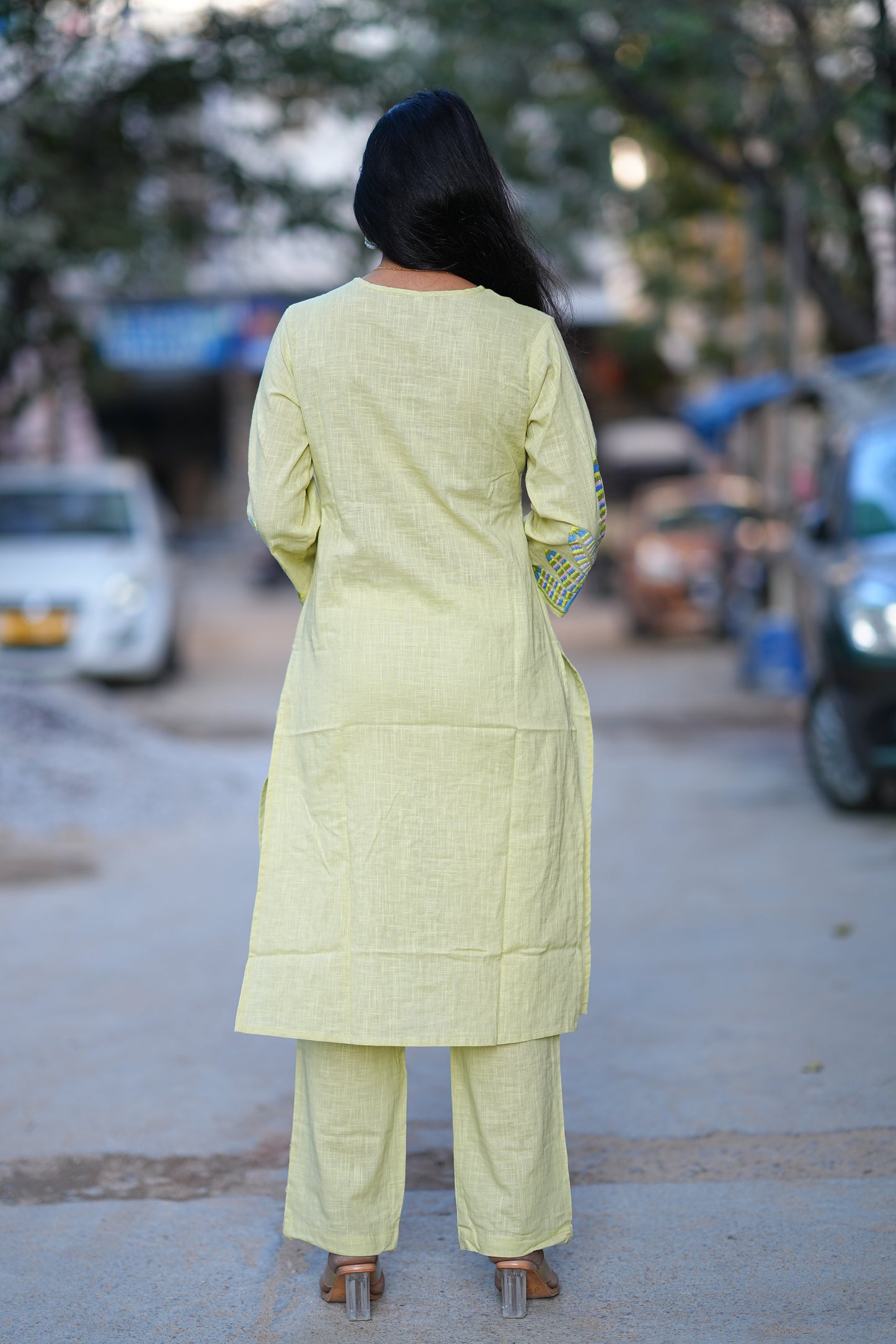 Designer Office Wear Coord Set With Embroidery Work