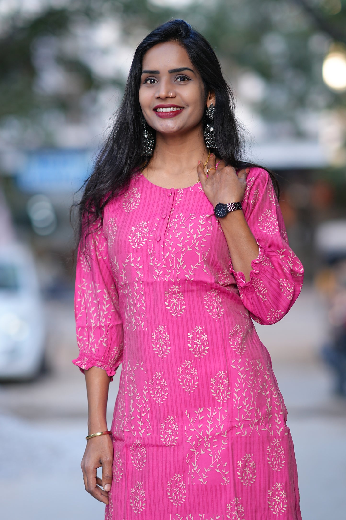 Pink Color Office Wear Cordset