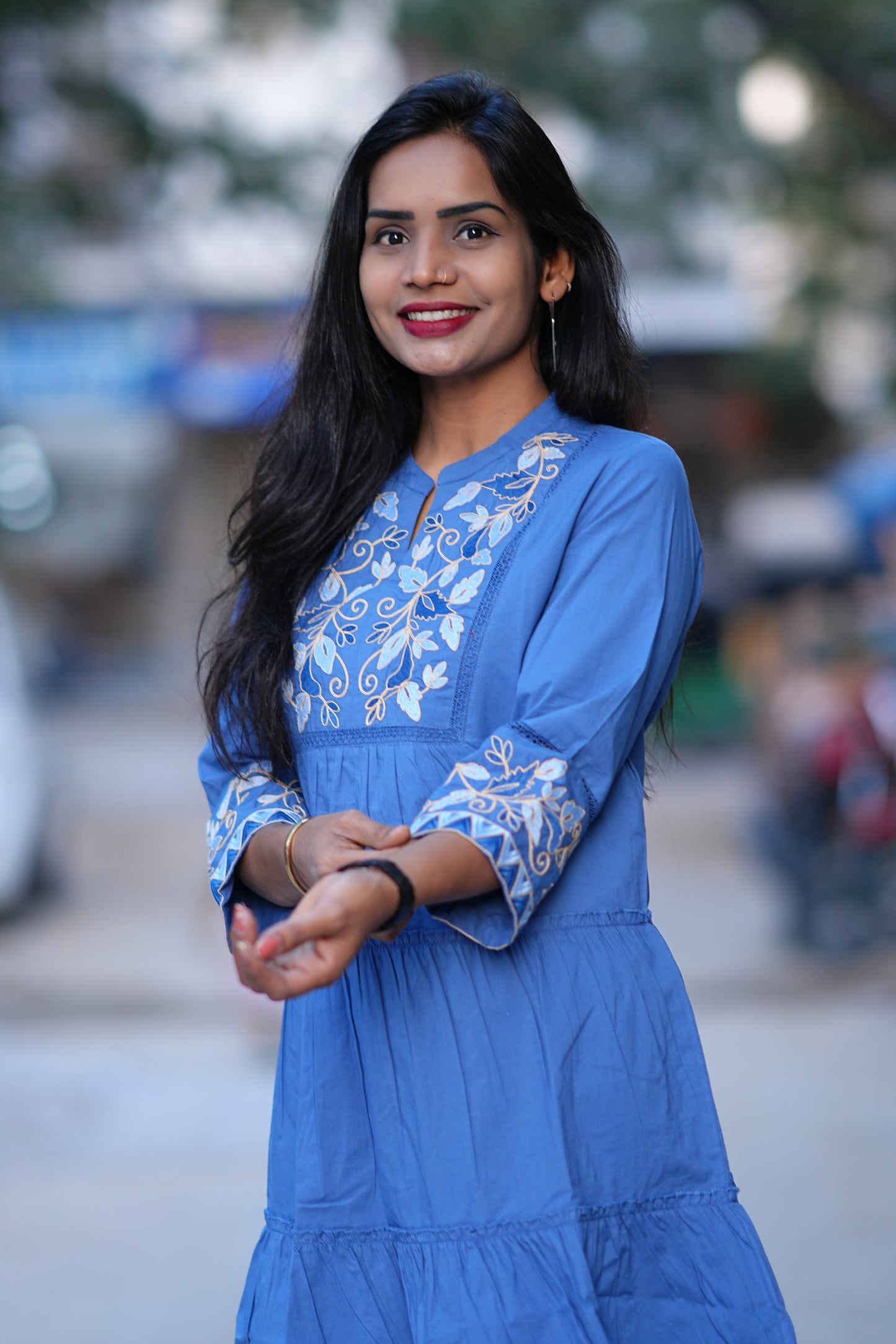 Premium Tunic With Embroidery Work