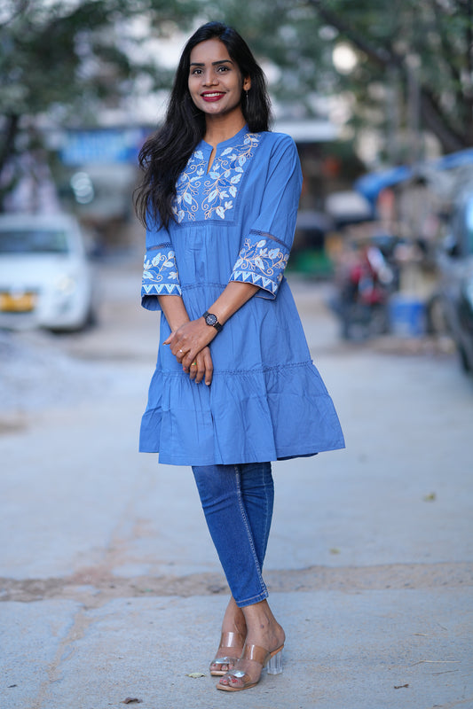 Premium Tunic With Embroidery Work