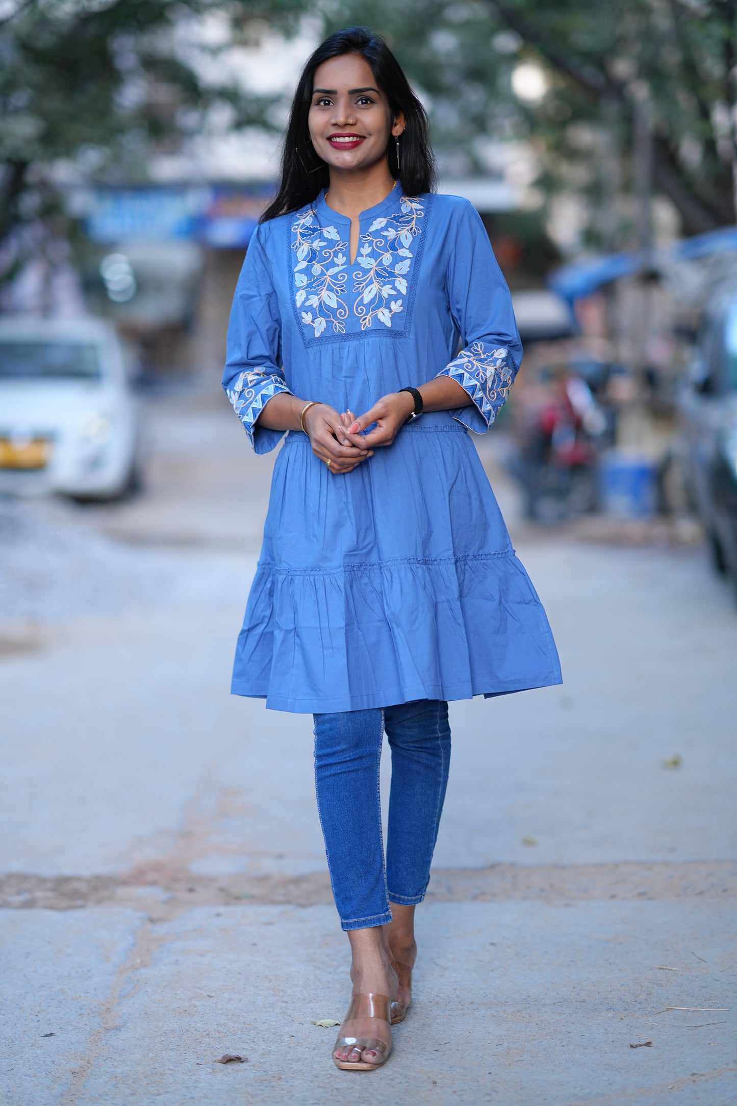 Premium Tunic With Embroidery Work
