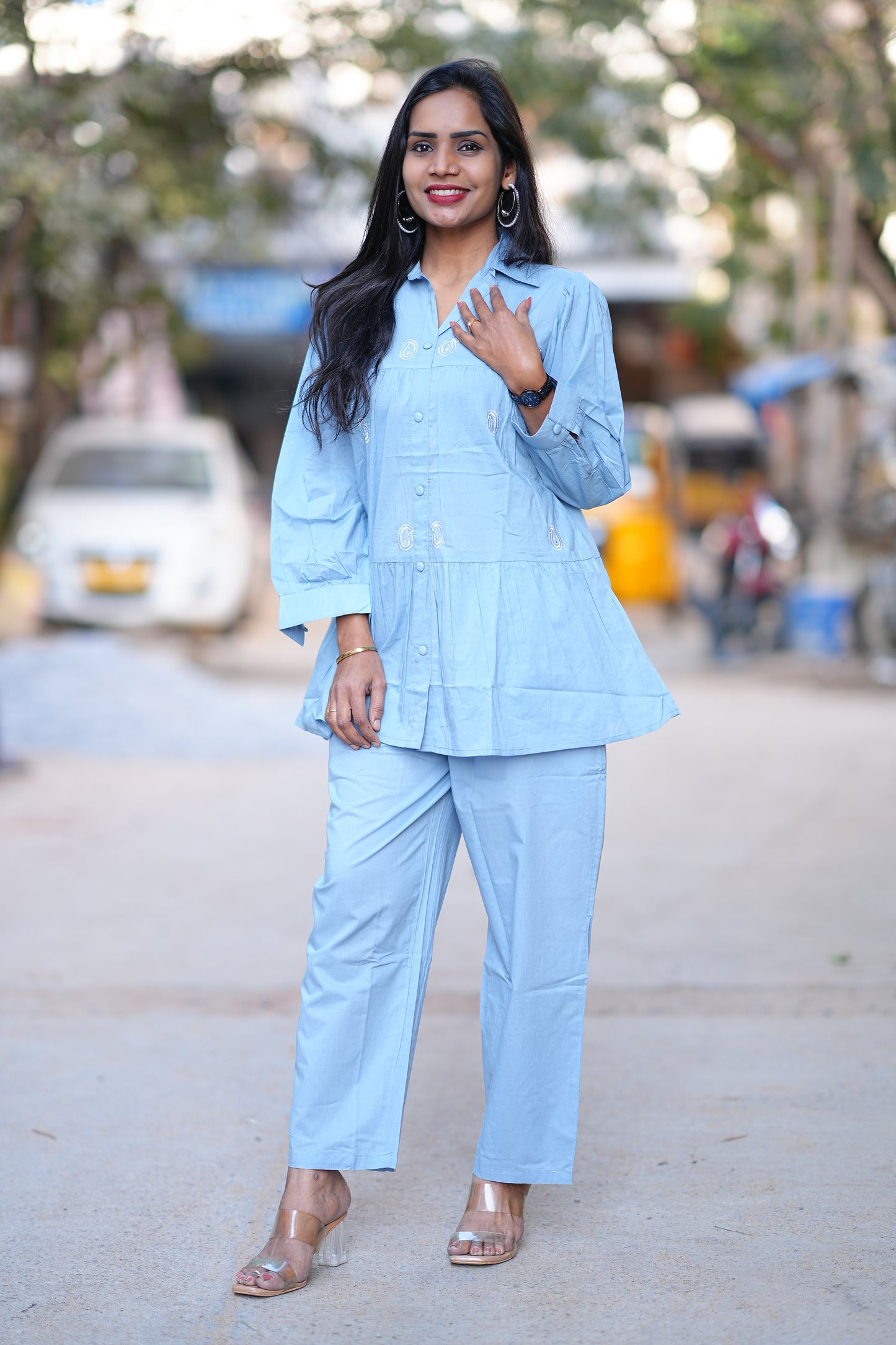 Peplum Top Office Wear Cordset