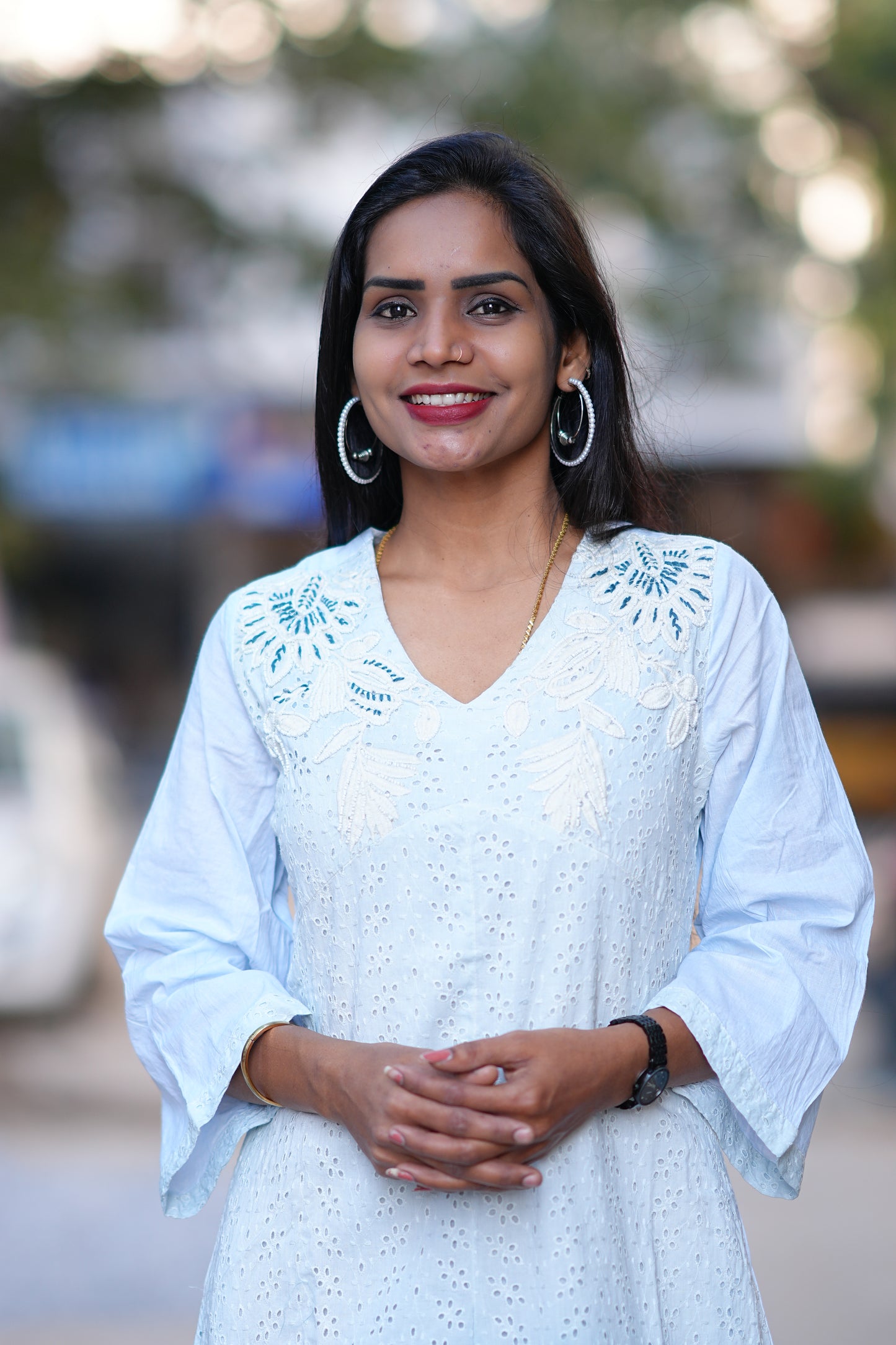 Premium Designer Wear Double Shade Frock