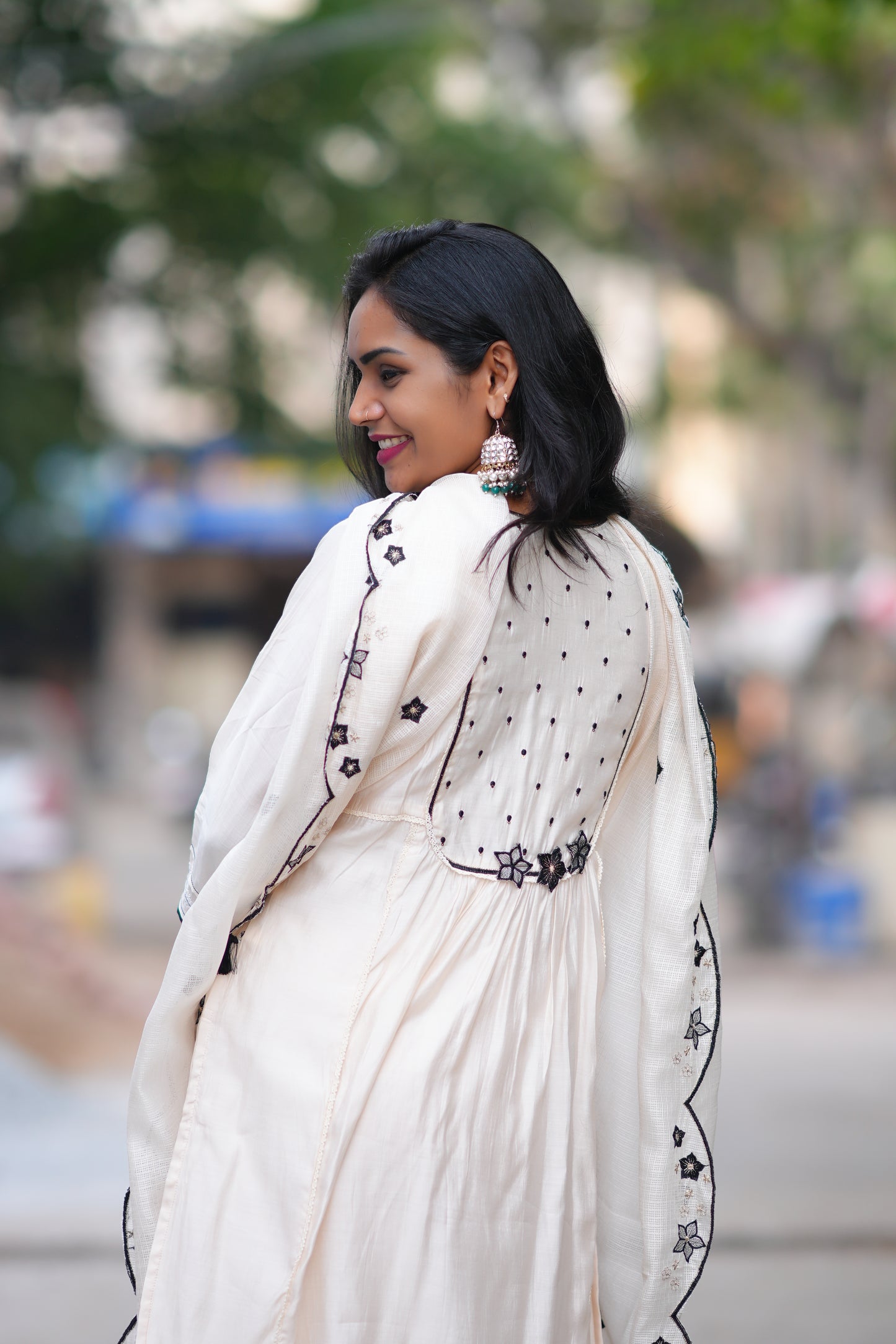 Cream Color Viscose Fabric Premium Party Wear Collection With complete Lining