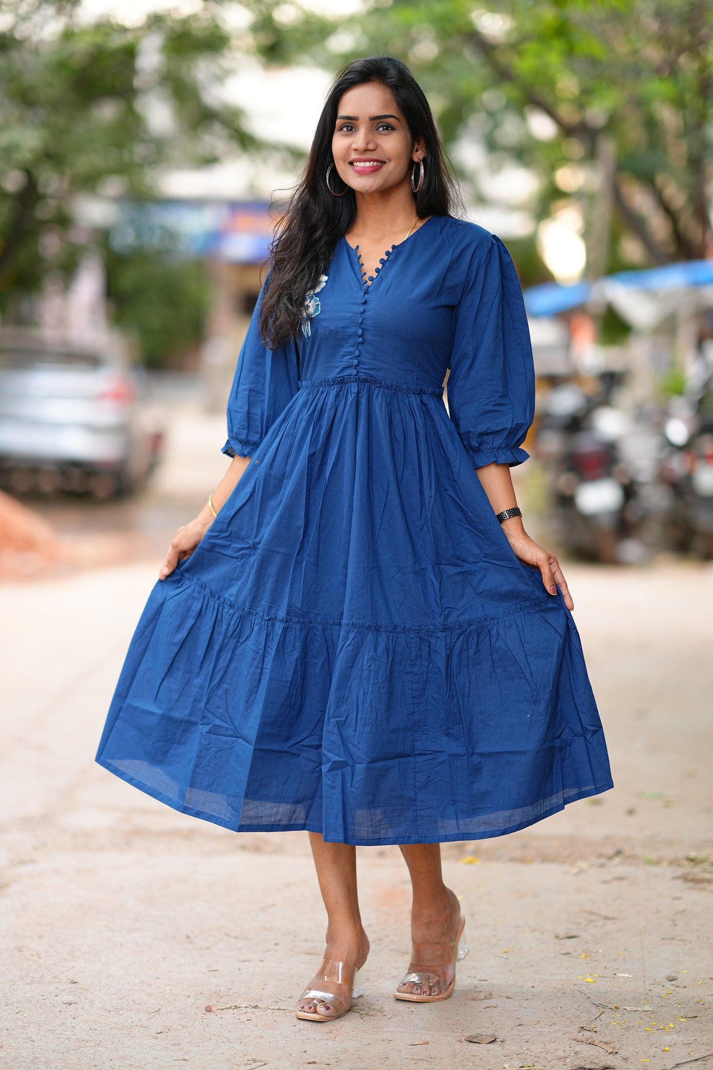 Blue Color Designer Wear Frock
