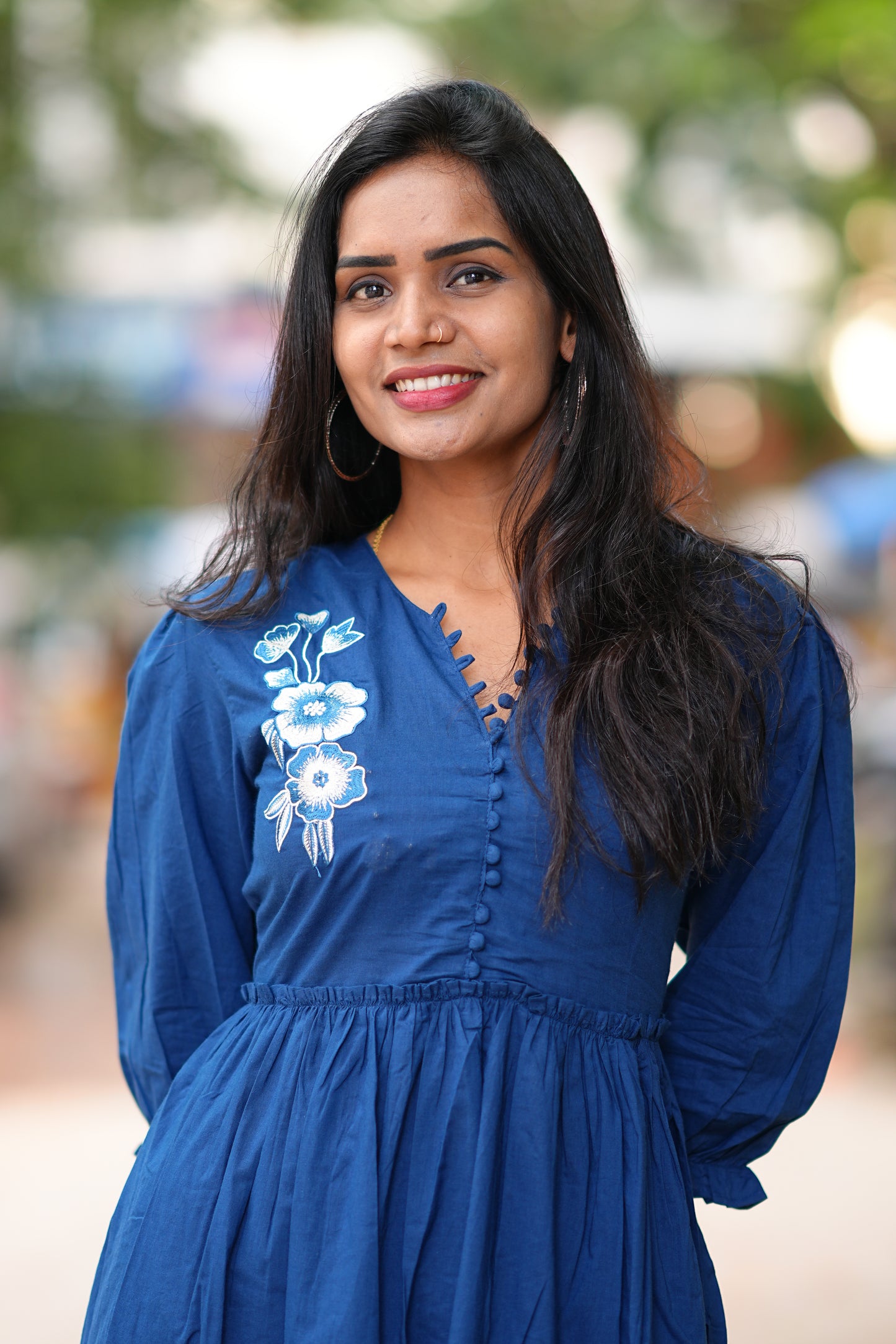 Blue Color Designer Wear Frock