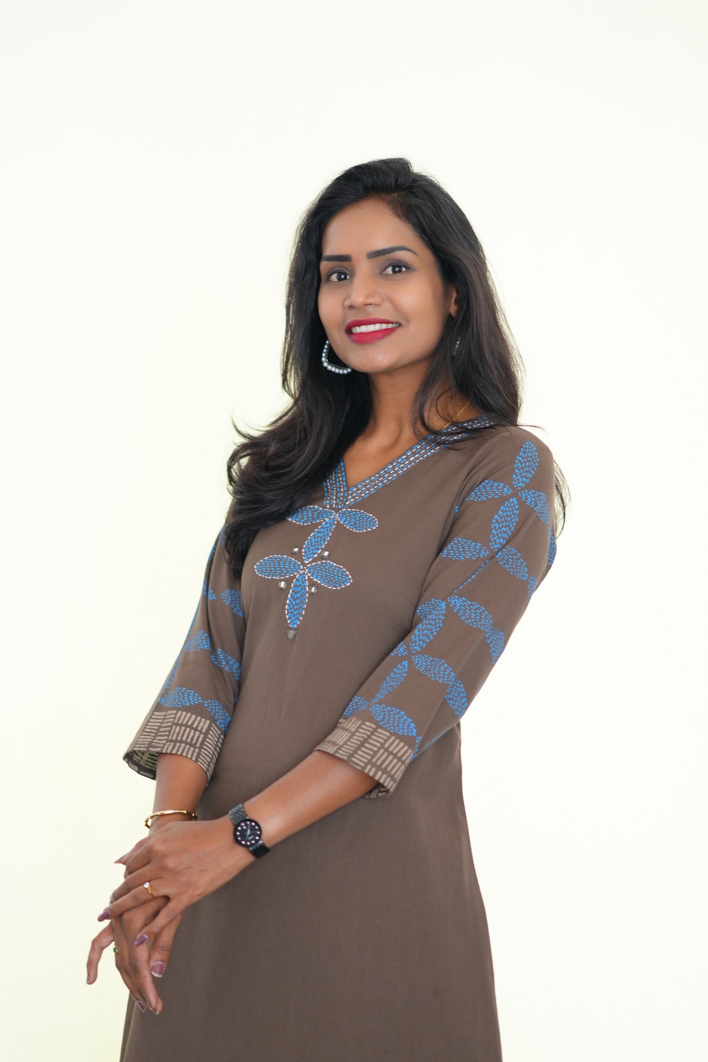 Brown Color Jaipur Flex Cotton Stylish Office Wear Cordset