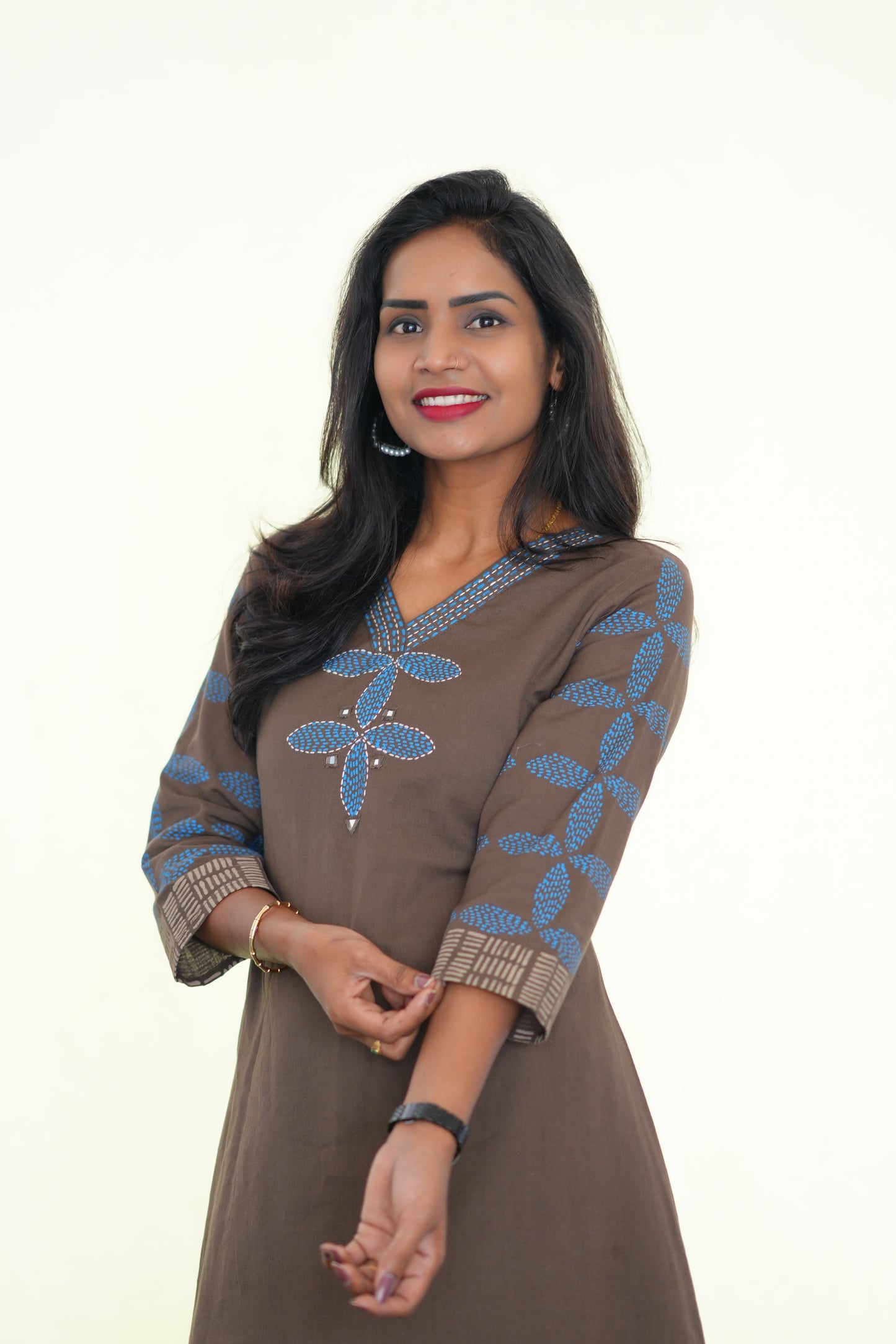 Brown Color Jaipur Flex Cotton Stylish Office Wear Cordset