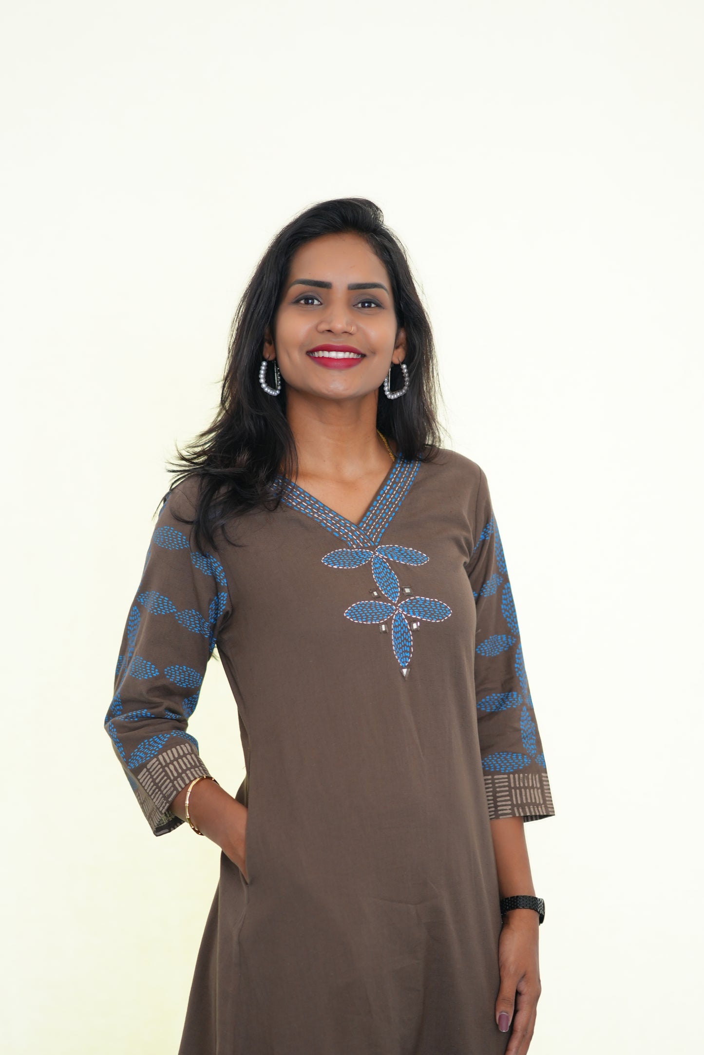 Brown Color Jaipur Flex Cotton Stylish Office Wear Cordset