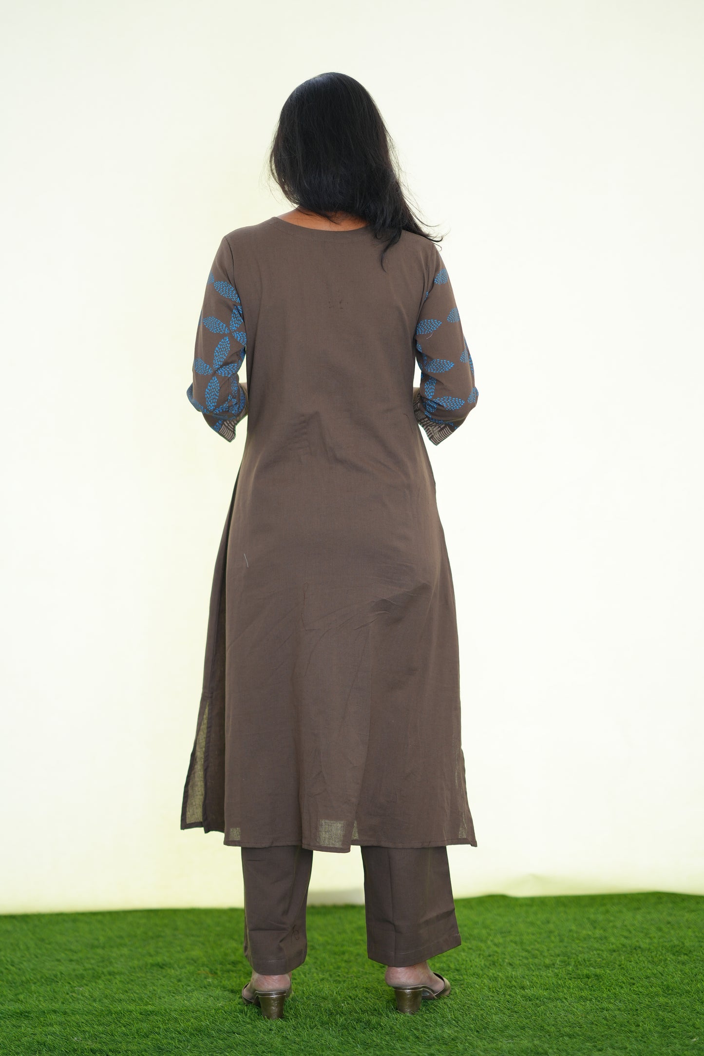 Brown Color Jaipur Flex Cotton Stylish Office Wear Cordset