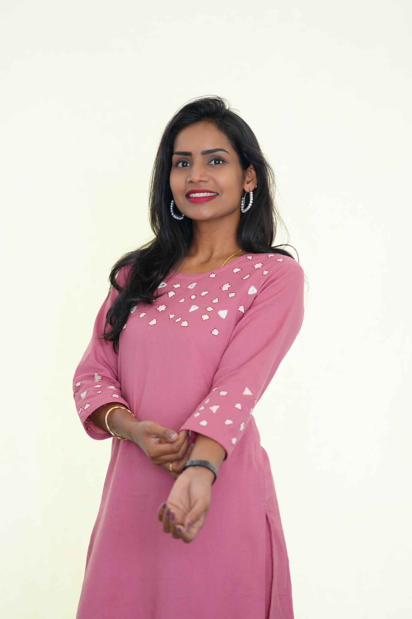 Pink Color Jaipur Flex Cotton Stylish Office Wear Cordset