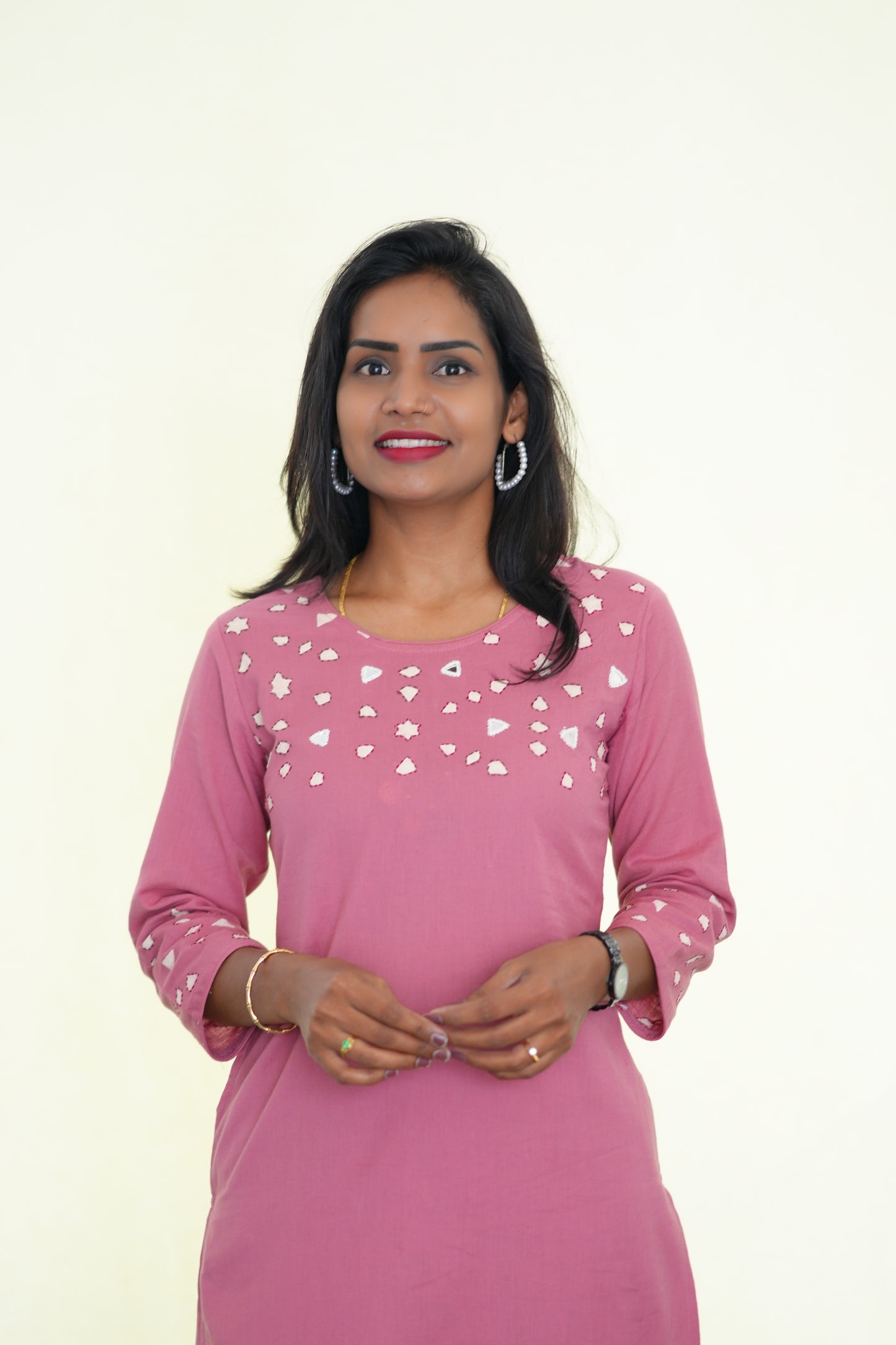 Pink Color Jaipur Flex Cotton Stylish Office Wear Cordset