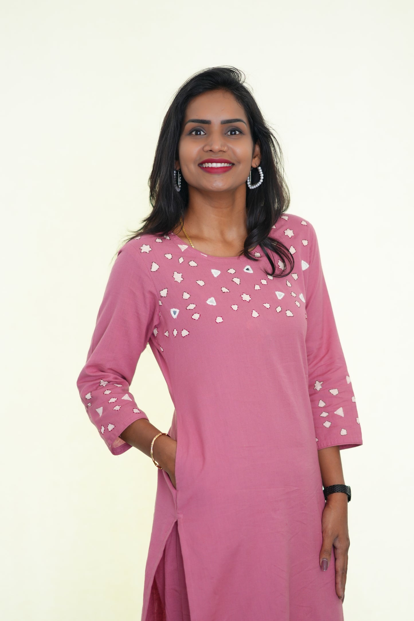 Pink Color Jaipur Flex Cotton Stylish Office Wear Cordset