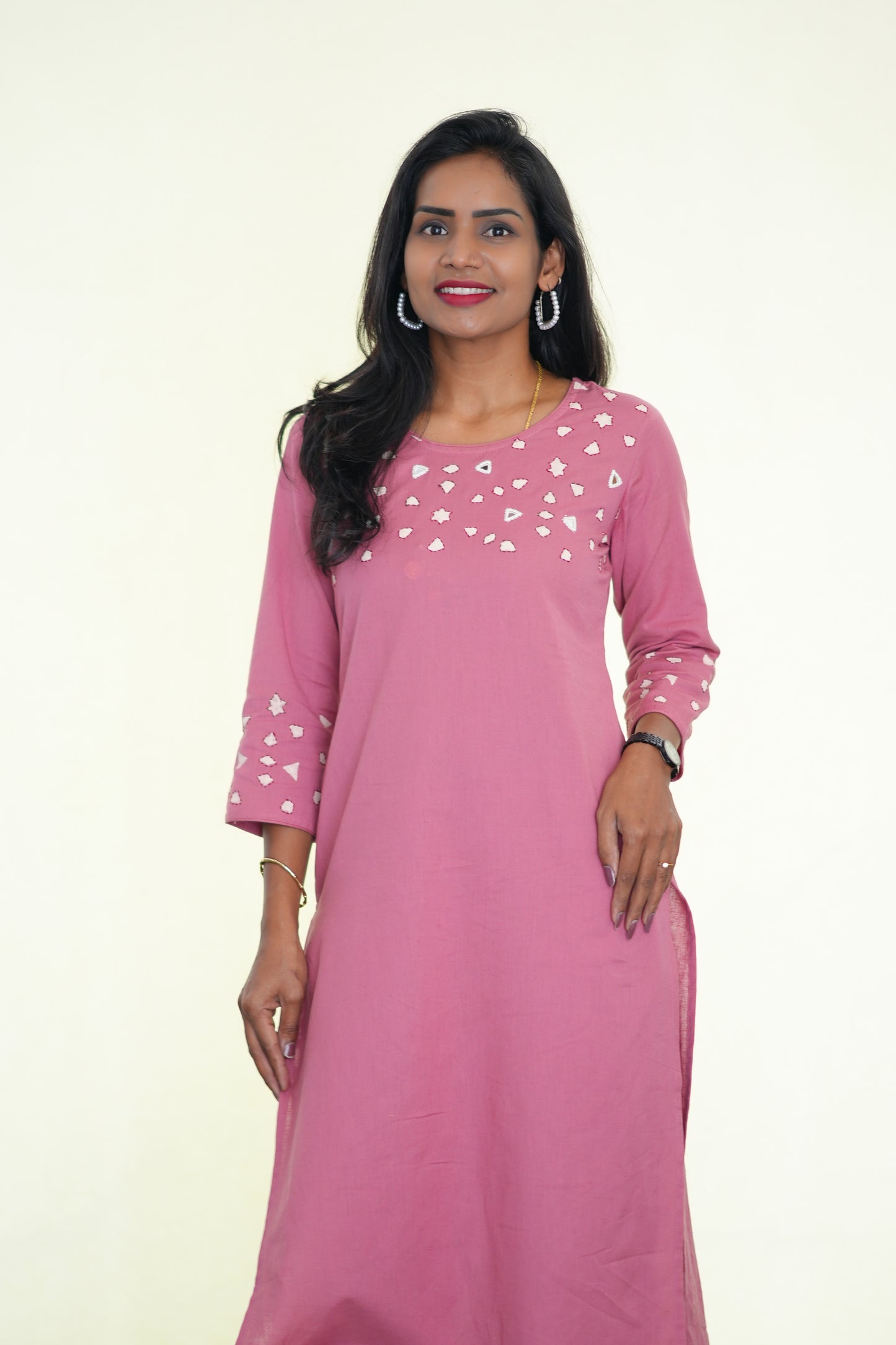 Pink Color Jaipur Flex Cotton Stylish Office Wear Cordset