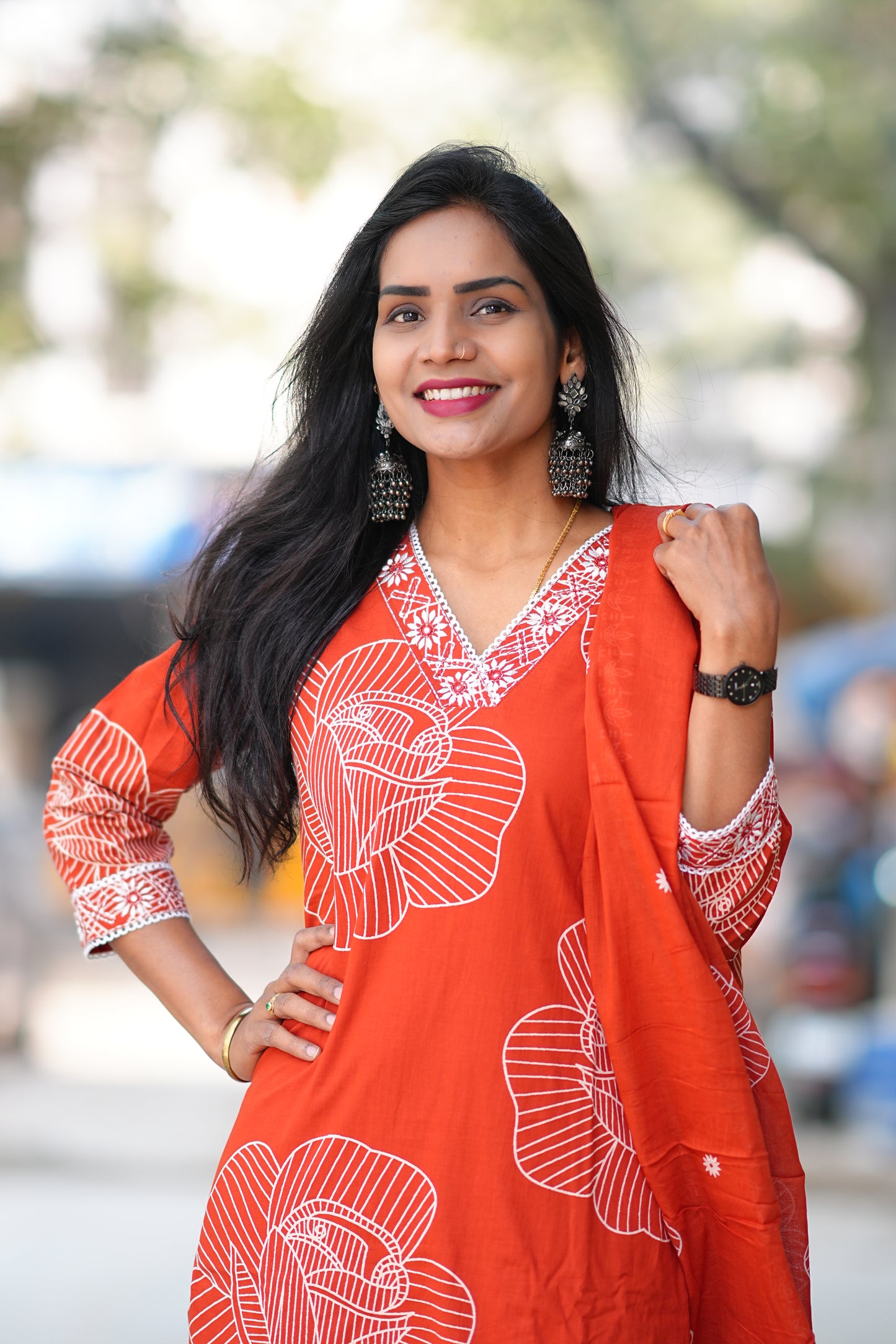Orange Color Office Wear Collection in jaipur Cotton With Lining