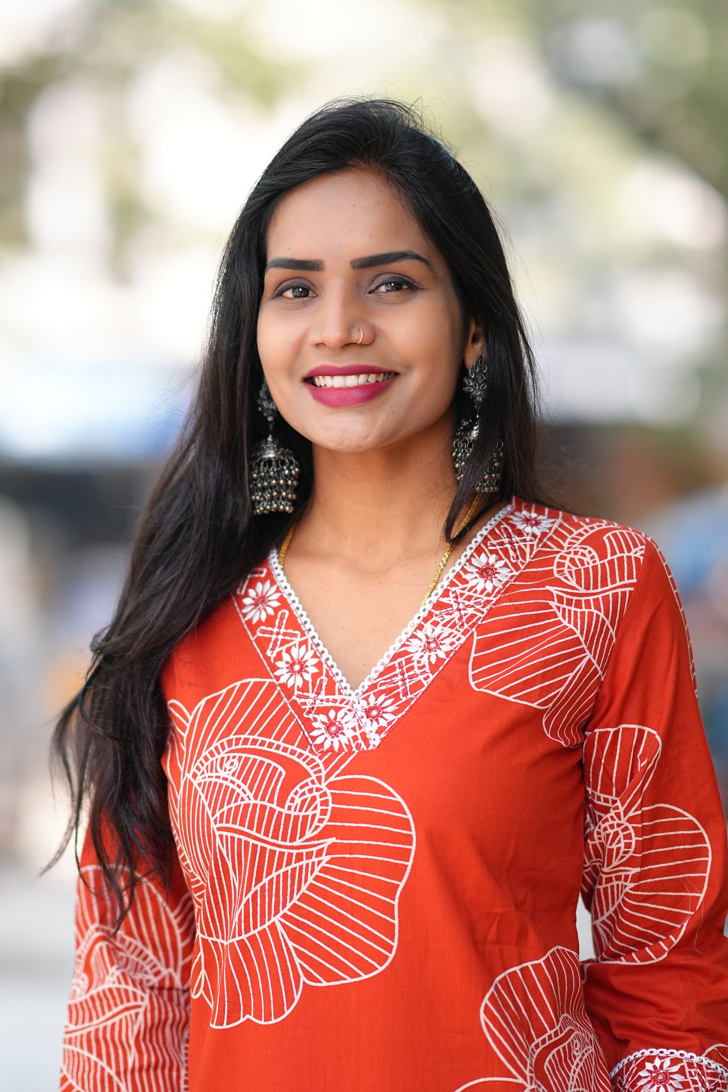 Orange Color Office Wear Collection in jaipur Cotton With Lining