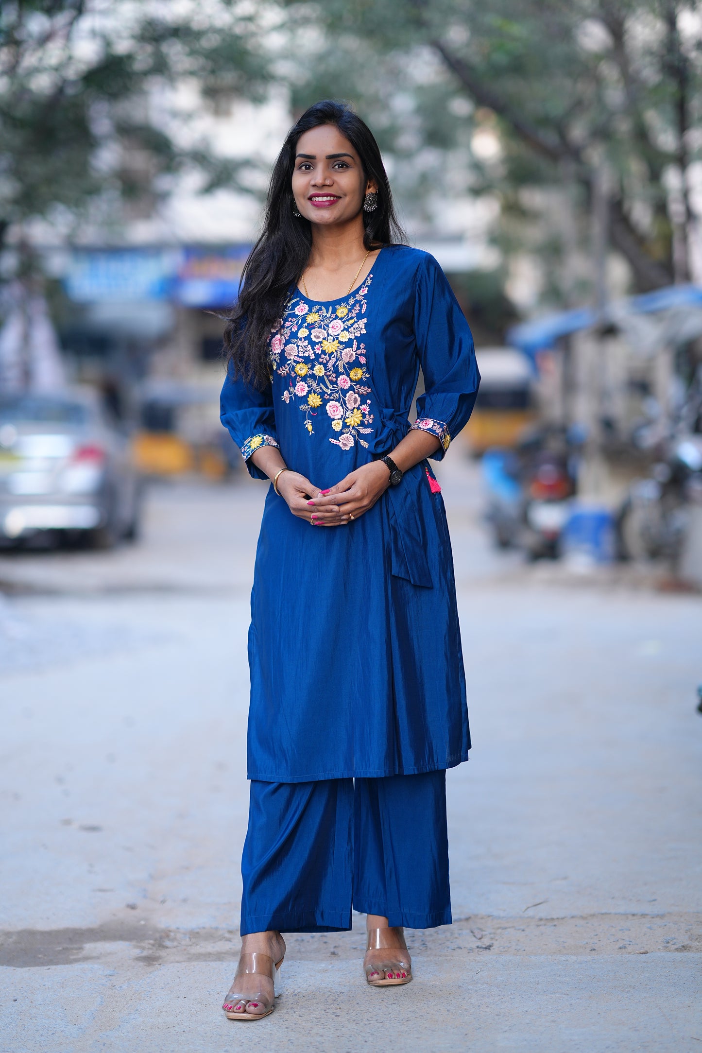 Blue Color Party Wear Cordset