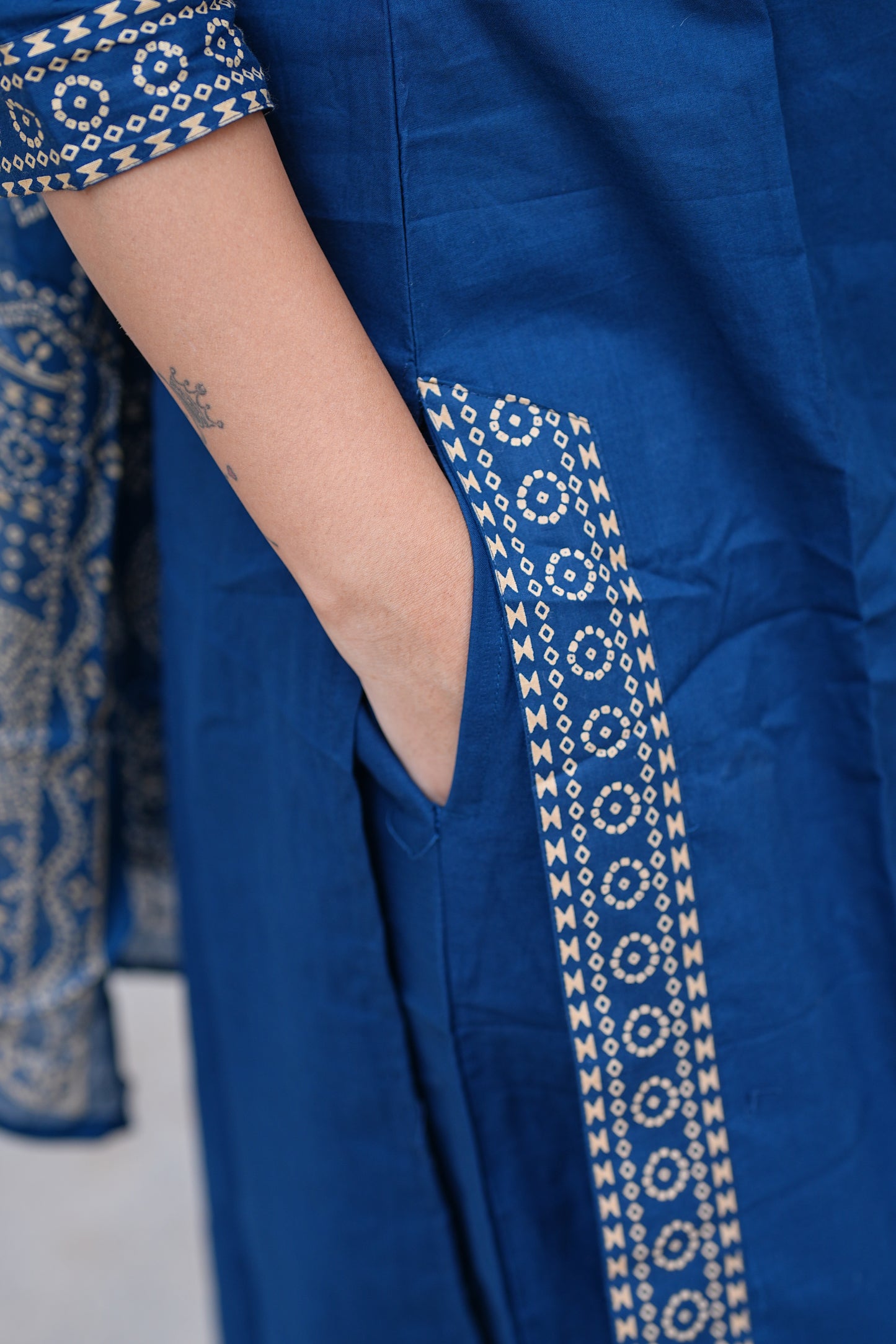 Jaipur Cotton Blue Color 3 Piece Set