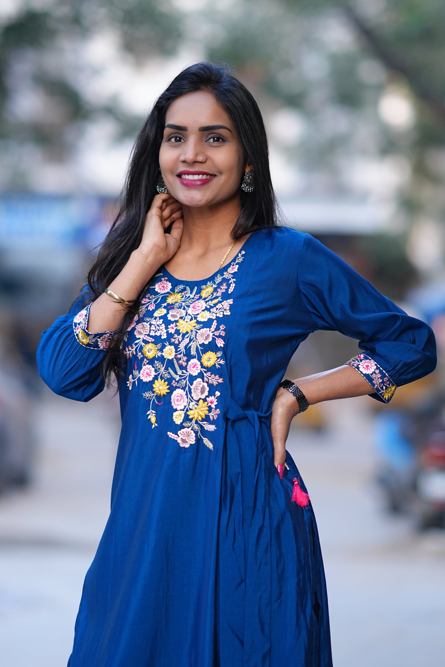 Blue Color Party Wear Cordset