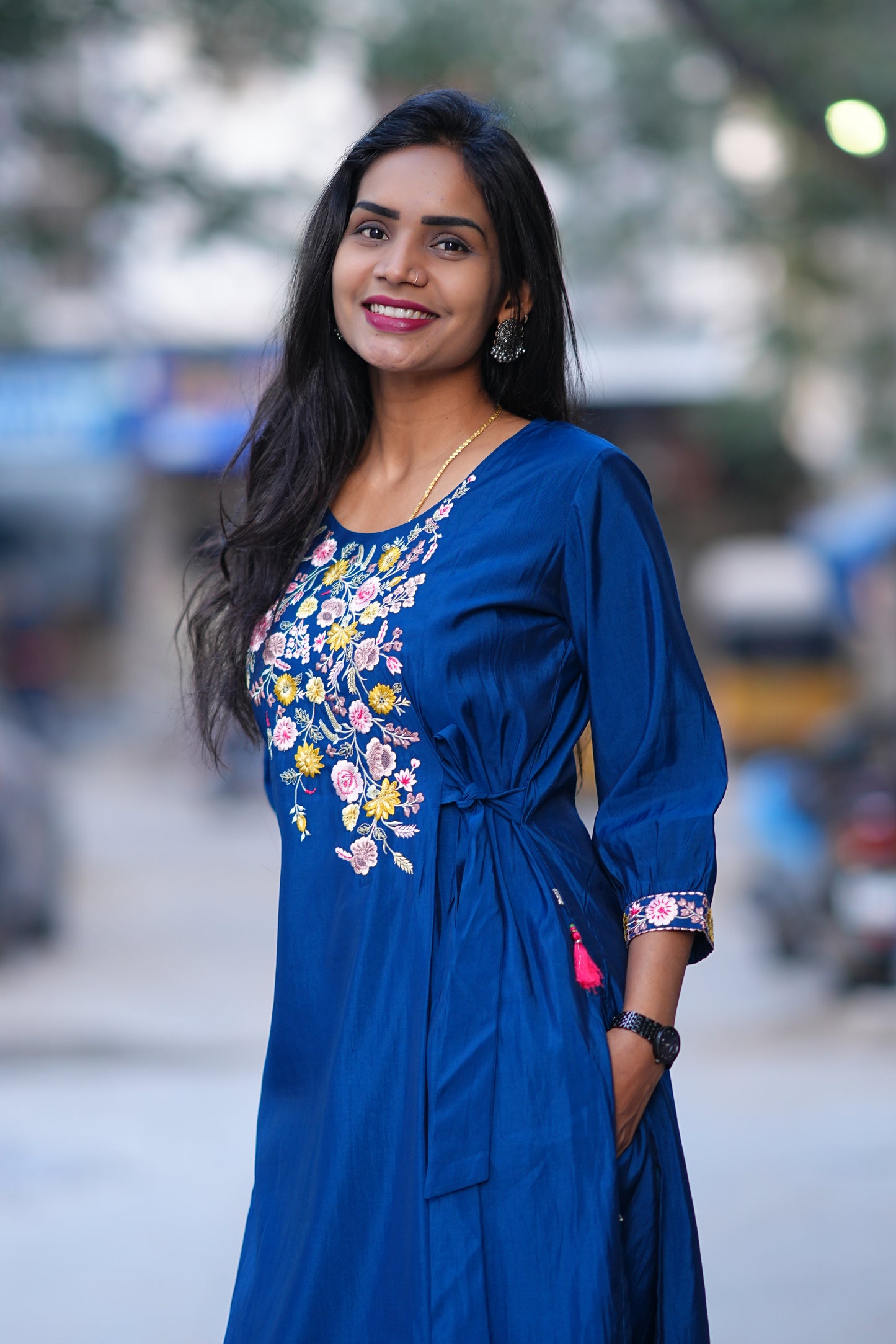 Blue Color Party Wear Cordset