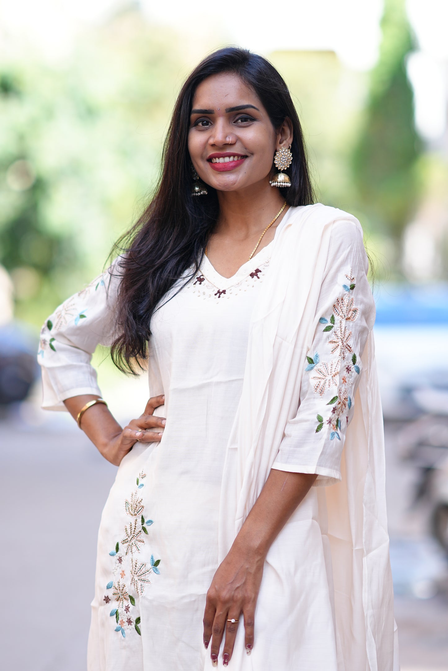 Mul Chandheri Designer 3 Piece Set