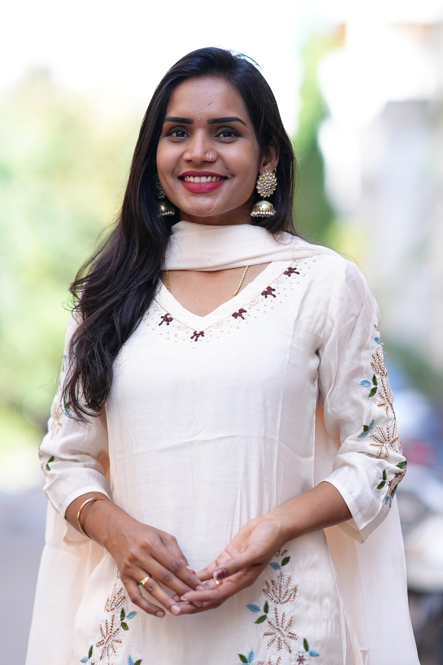 Mul Chandheri Designer 3 Piece Set