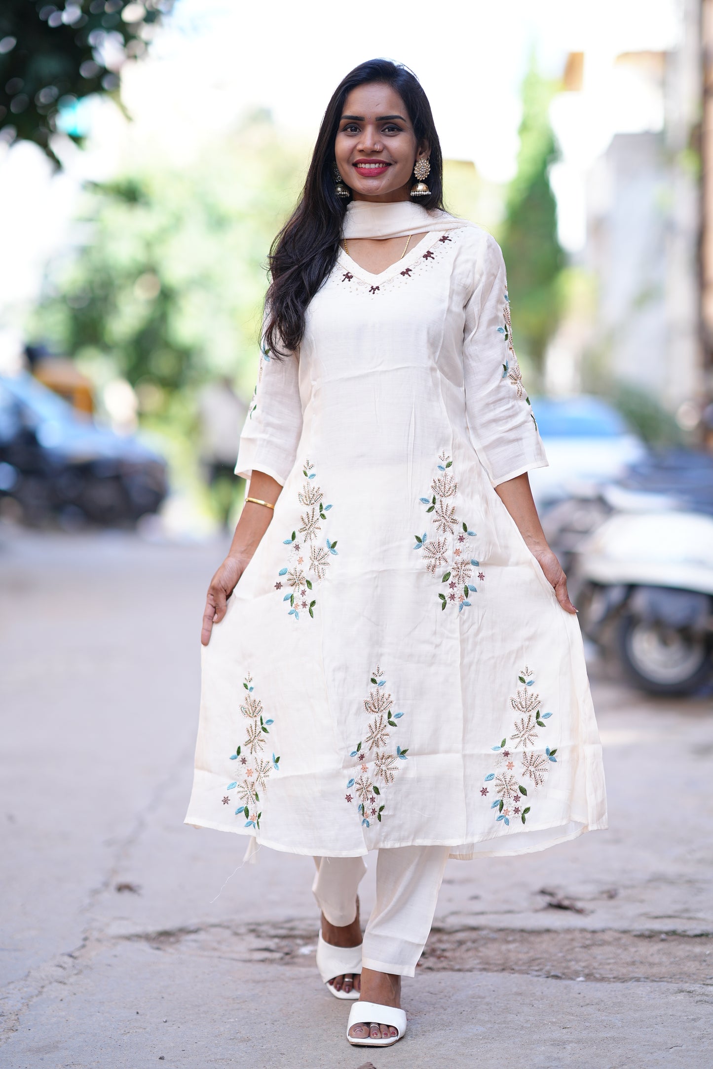 Mul Chandheri Designer 3 Piece Set