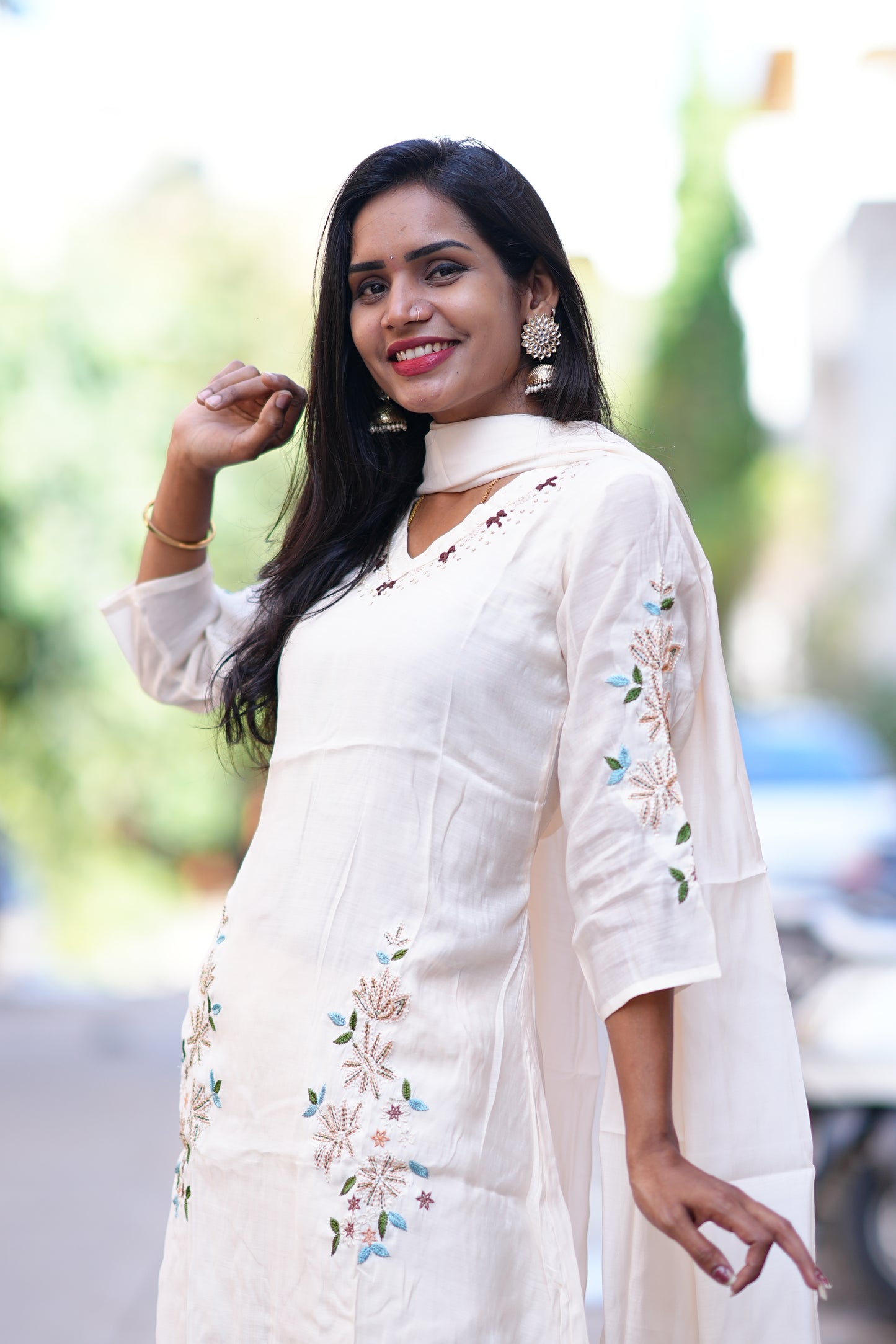 Mul Chandheri Designer 3 Piece Set